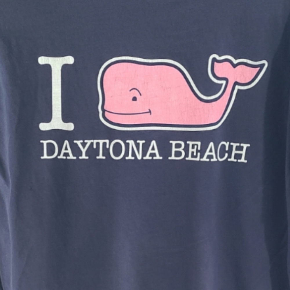 Vineyard vines I love Daytona beach whale 🐋 tee shirt blue men's M - Picture 9 of 10